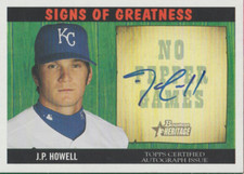 J.P. Howell 2005 Topps Bowman Heritage autograph auto card SG-JH