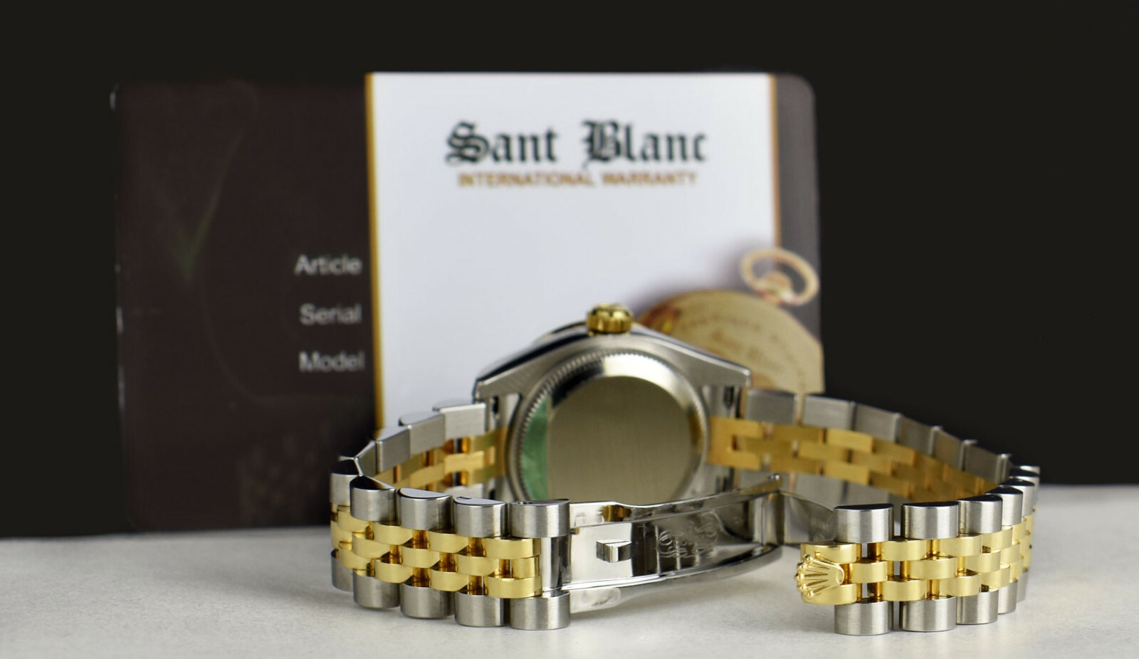 ROLEX - LADIES 18kt Gold & SS Datejust 26 MOP Diamond Bezel 179313 - SANT BLANC image 6