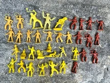 Lot of vintage cowboy and Indians figures MCP Tim-mee