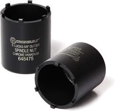 Powerbuilt Spindle Socket, 6 Outer Black, 6 Lug, Remove Spindle Nuts, 2-5 Inch O