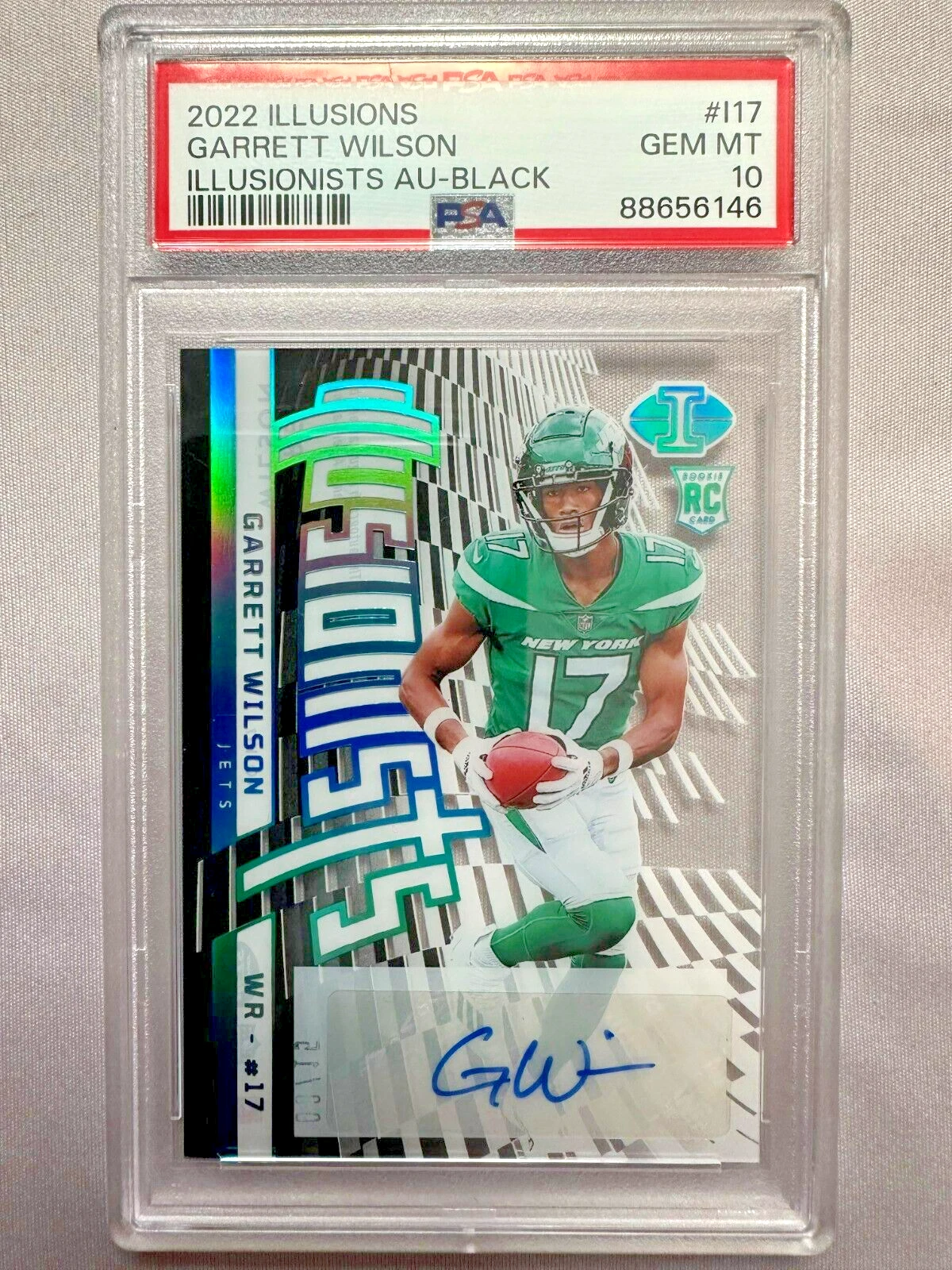 Garrett Wilson Panini Illusions Illusionists Autographs #I17 Black