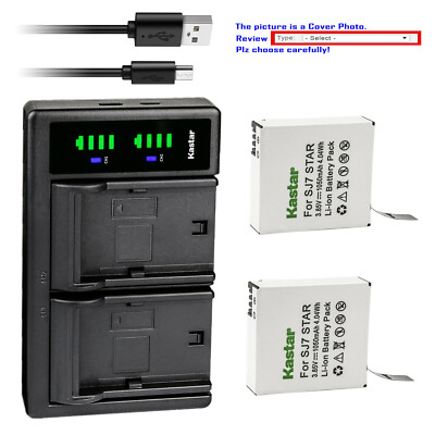 Kastar Battery LTD2 USB Charger for SJCAM SJ7 Star 4K HD Action Sport Camera