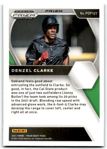 2021 Panini Prizm Draft Picks #PDP127 Denzel Clarke Green Pulsar Prizm NM - Picture 2 of 2