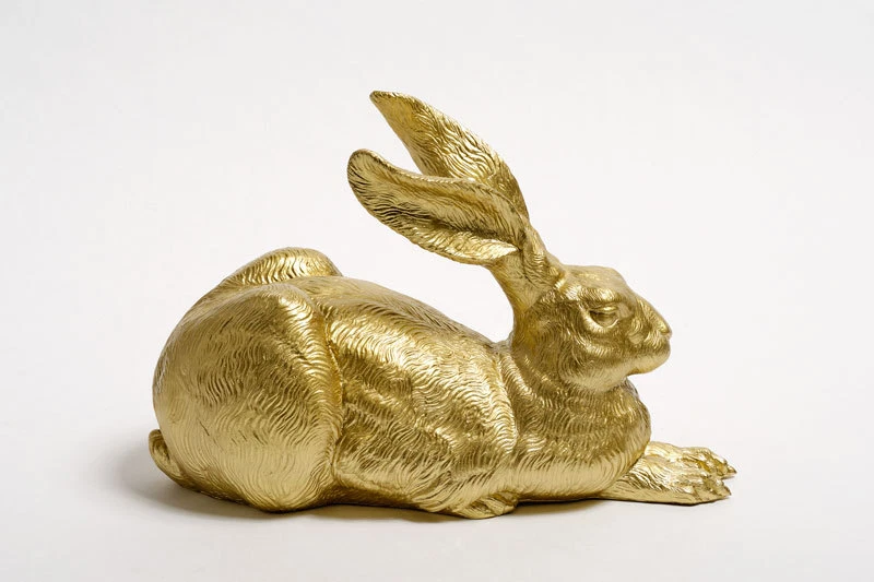 Ottmar Hörl - Hase, gold, NEU, Dürer, Geschenk Skulptur Kunst Deko Weihnachten - Bild 2 von 2