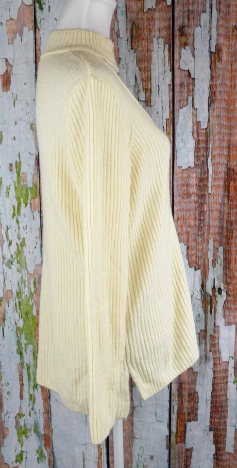 Suéter Gargantilla Cuello Simulado Kensie Top Tejido Acanalado Manga Larga Marfil M Foto 2 de 4