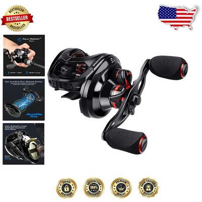 Lightweight MegaJaws Baitcaster with 17.64lbs Drag   Ultimate Fishing Experience