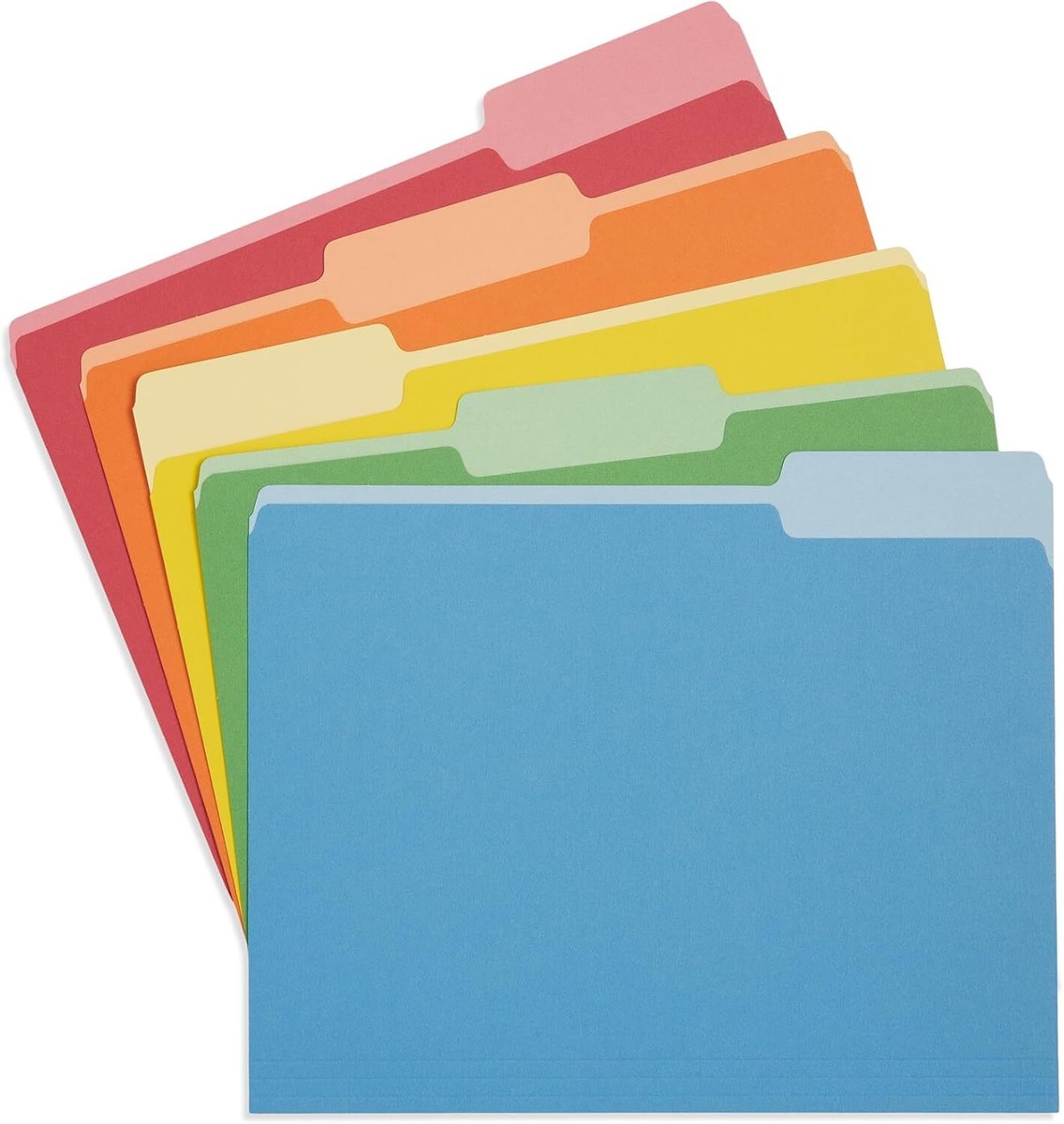 Letter Size Filing Folders Blue Summit Supplies 100-Pack End Tab File ...