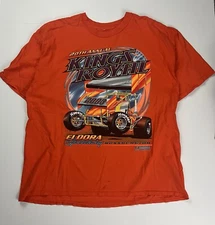 Vintage 2003 Kings Royal Eldora Speedway T-Shirt Orange Cars XL Racing Graphic￼￼