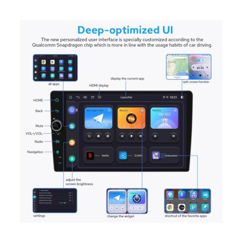 JOYING Car Stereo for Toyota FJ Cruiser 2007-2014 with Wireless Carplay Andro... - Picture 2 of 6