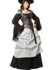 Adult's Womens Grey And Black Marie Antoinette Dress Costume
