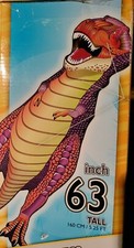 X Kites 63" Tall T-REX Deluxe Nylon Kite Fiberglass Ripstop SkyTail W/ Winder