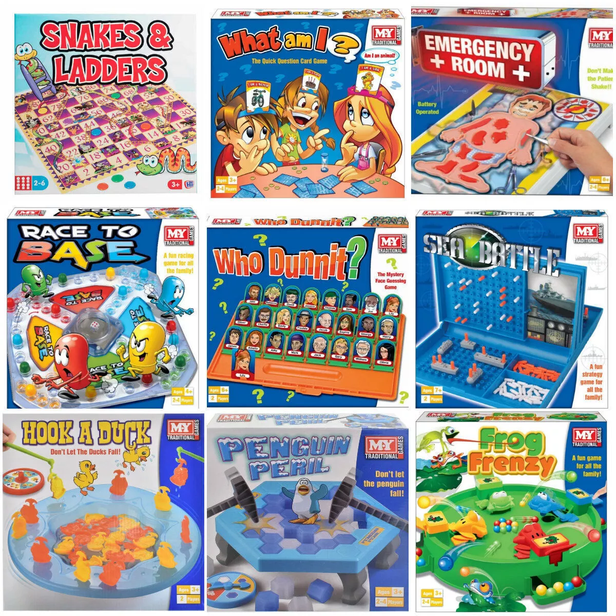 Traditional Classic Modern Full Size Family Childrens Kids Board Games  Boardgame