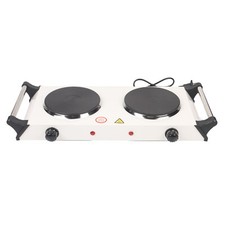 2000w Electric Cooker Hot Plate W/ Handle Double Hob Table Top Hob Kitchen Stove