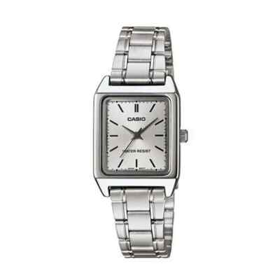 Casio Women's Analog Metal Watch LTP-V007D-7E - Classic Silver-Tone Dial with
