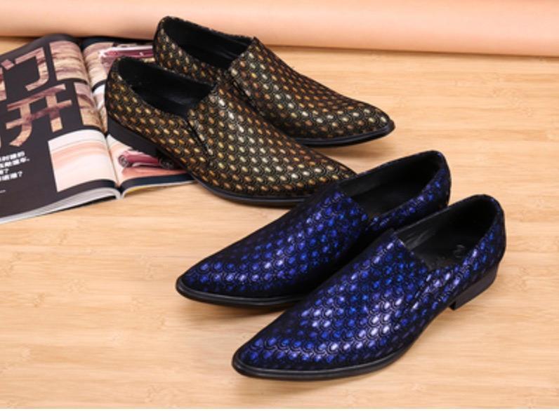 SAOLA Mens British Pointy Toe Flats Shoes Fashion Party Loafers Nightclub Oversize OL