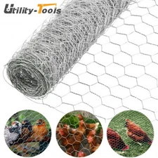 24"×150' Galvanized Poultry Net  Metal Mesh Fencing Chicken Wire 2inch Hole