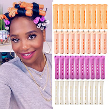 40Pcs Perm Rods Set for Natural Hair 4 Sizes Cold Wave Rods Hair Rollers for Wom