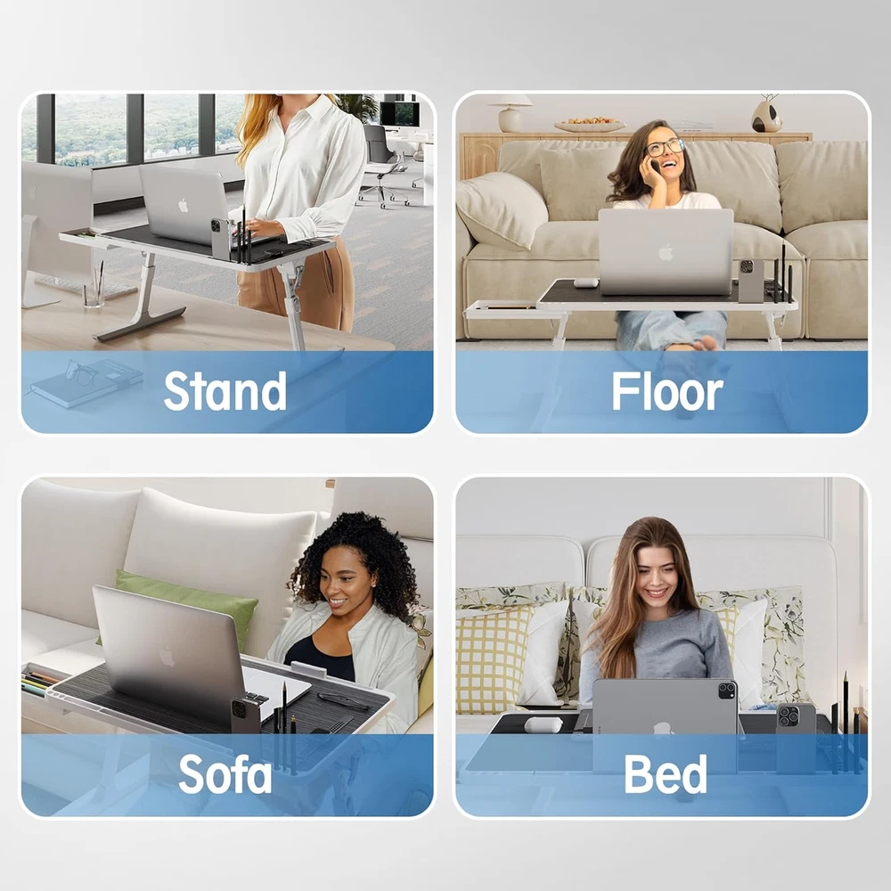 Adjustable Lightweight X-Large Laptop Stand for Bed and Desk Tray