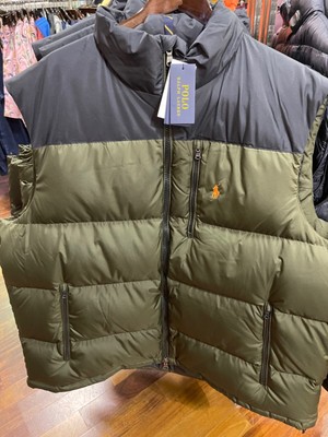 olive green polo vest