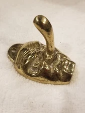 Japanese Tengu Long Nose Mask, Brass Hook, Theater Demon, Kabuki Vintage Rare!