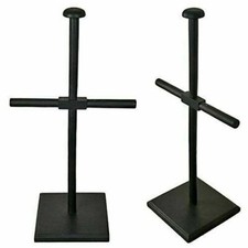 Wooden Display Stand for Medieval Style Roman Body Armor Helmet Black Color gift