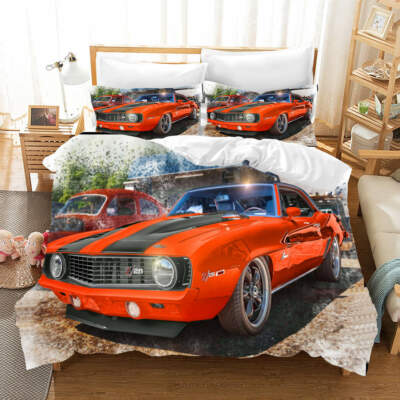 Big Red Nice Truck 3D Printing Duvet Quilt Doona Covers Pillow Case Bedding Sets