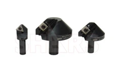 1/4" 1/2" 1-1/4" 90° Indexable Carbide Countersink Chamfer Set New ^]