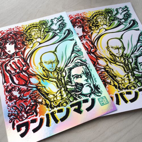 One Punch Man - Hand Made Screen Print - Saitama - Wanpanman - Picture 9 of 13