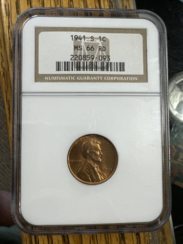 1941-S Lincoln Cent NGC MS66RD Red