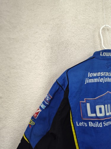 Chase Authentics Men Jacket Small Blue Cotton B Long Sleeve Nascar Lowes Coat - Picture 15 of 22