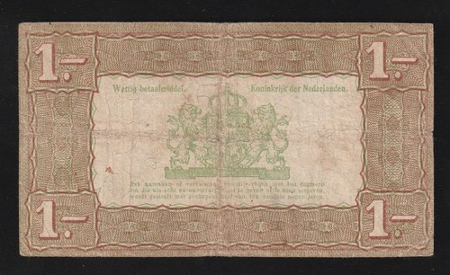 Netherlands 1 Gulden 1938 P-61, Banknote - Picture 2 of 2