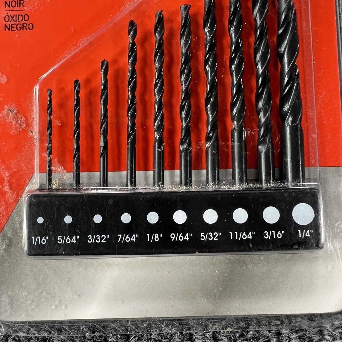 Black & Decker 9 Piece Drill Bit Set With Bit Bar 15560E Metal