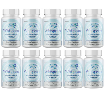 Whispeara Hearing Support Capsules to Protect Neural Pathways - 10 Bottles