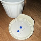 CorningWare Stoneware Handled Mug w/ Lid White/Blue  — photo 4