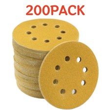200 Pack 5" Sanding Discs 8-Hole Hook Loop Sander Orbital Sandpaper 180-Grit NEW 0.18 per gallon