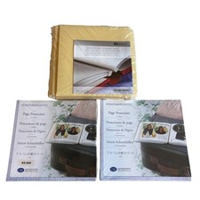 Creative Memories Flex Hinge Yellow Album 7x7 and Page Protectors Set 3