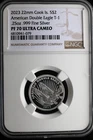 KAPPYS GH752 2023 COOK ISLAND AMERICAN DOUBLE EAGLE NGC PF70  .999 .25 OZ SILVER