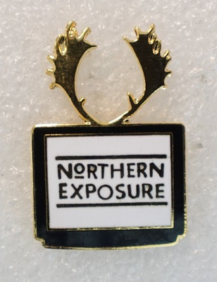#ad Northern Exposure Pinback Button TV Show Moose Antlers Lapel Pin MCATV $8.99