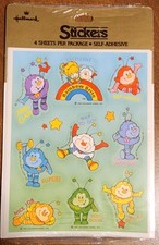 Vintage 1984 Rainbow Brite And Sprites Stickers Sealed 4 Sheets Hallmark NOS