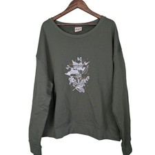 Pact Sweatshirt XL Green Organic Cotton Harvest Your Happiness Graphic