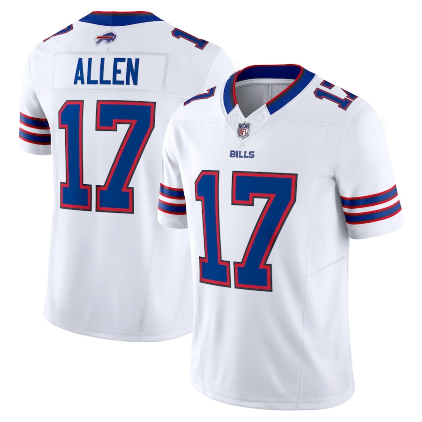 Men's Billss #17 Josh Allen Royal/White/Red Limited Printed Player Jersey