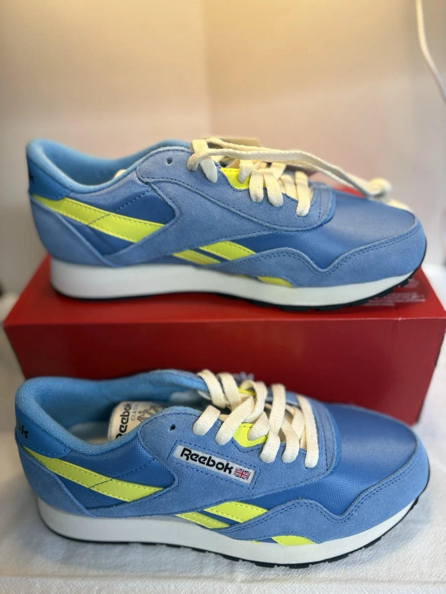 Reebok Classic Nylon \'Vintage Blue and Yellow\' Men\'s Lifestyle Athletic Shoes Reebok Classic Nylon Light Blue Yellow 100221160 Men main image 3
