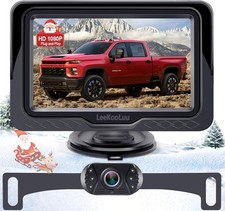 Backup Camera Easy Setup Plug-Play: HD 1080P No-Delay Waterproof - Clear Night