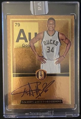 1/1 2015-16 Gold Standard GIANNIS ANTETOKOUNMPO Auto On Card