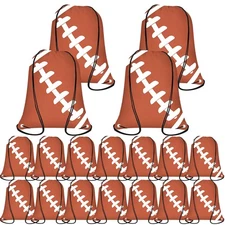 18 Pieces Football Drawstring Bags, Football Drawstring Backpacks Party Favor...