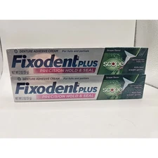 Fixodent Control Denture Adhesive Cream Plus Scope Flavor 2 Boxes 