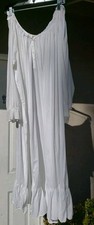 Vintage Victorian Edwardian Night Gown Cottage Core Granny Sleepwear L