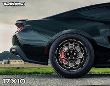 2 Vms Racing Modulo Drag Race Rims Wheels Rear 17x10 For 24-26 Ford Mustang S650