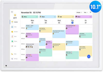 Digital Calendar, 10.1 Inch Smart Electronic Desk Calendar & Chore Chart, Touchs