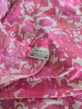 Vintage Dorma Pink Floral Flat Sheet